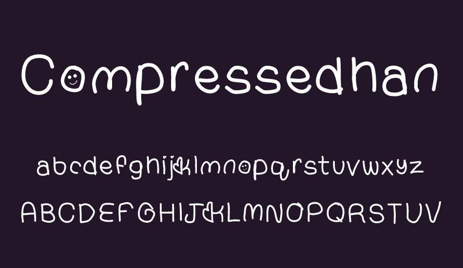 Compressedhand font