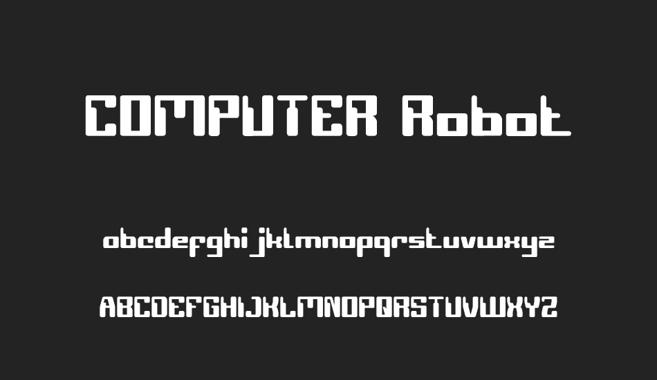 COMPUTER Robot font