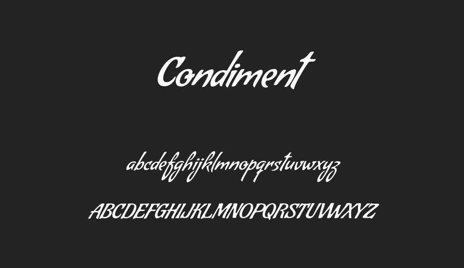 Condiment font