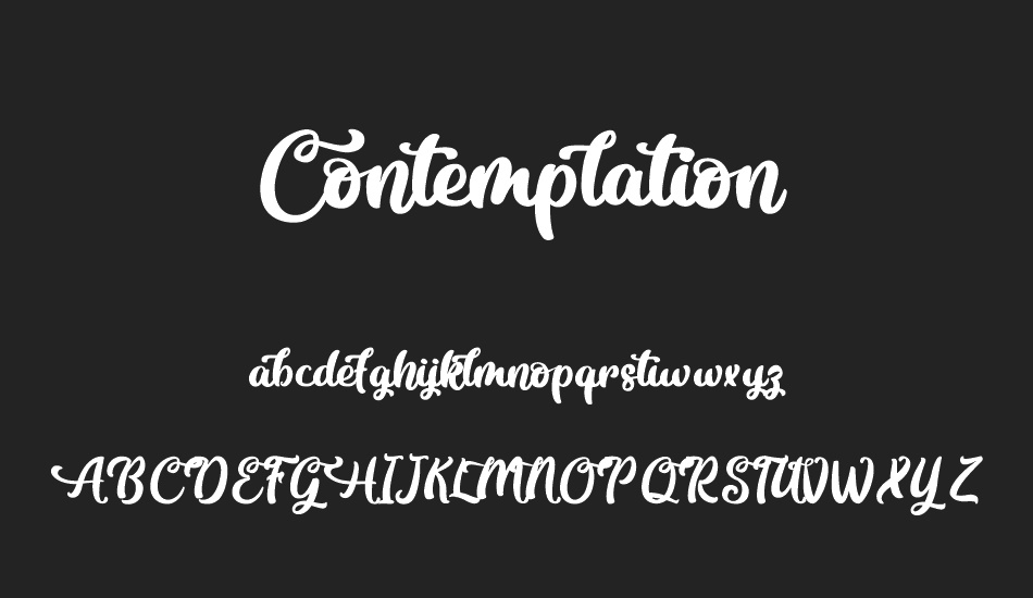 Contemplation font