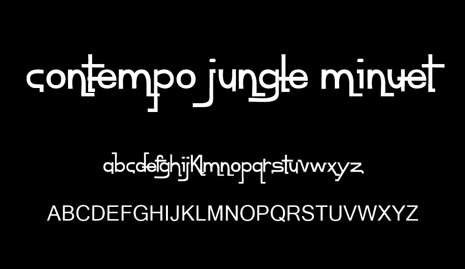 contempo jungle minuet font