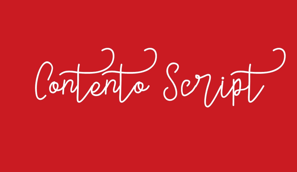 Contento Script font big