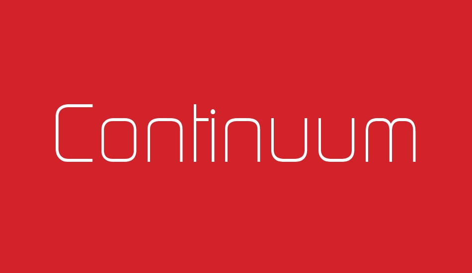 Continuum Light font big