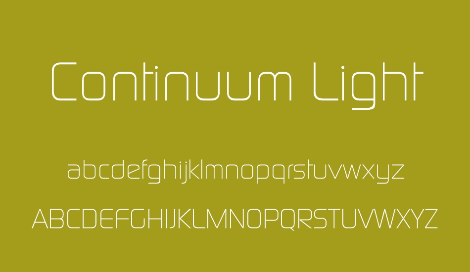 Continuum Light font