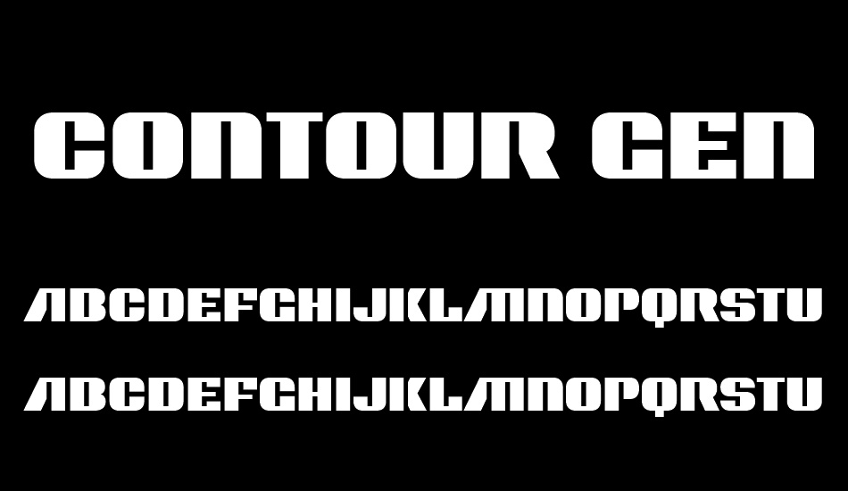 Contour Generator font