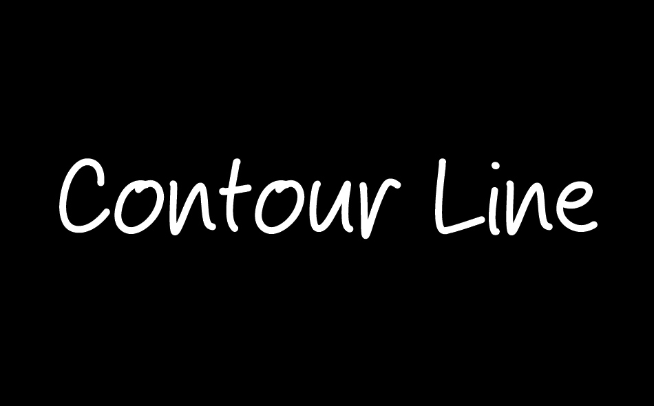 Contour Line font big