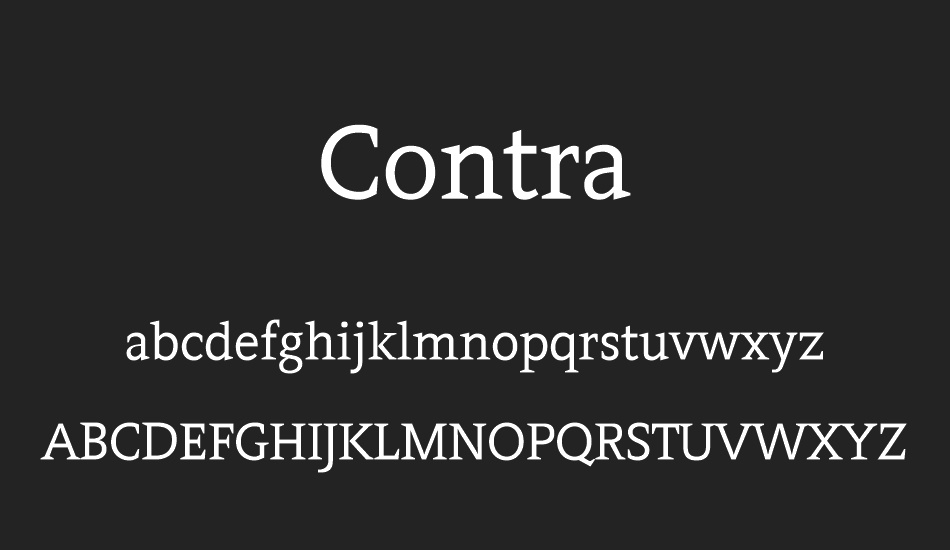 Contra font