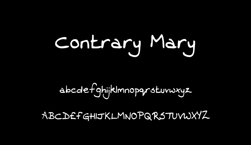 Contrary Mary font