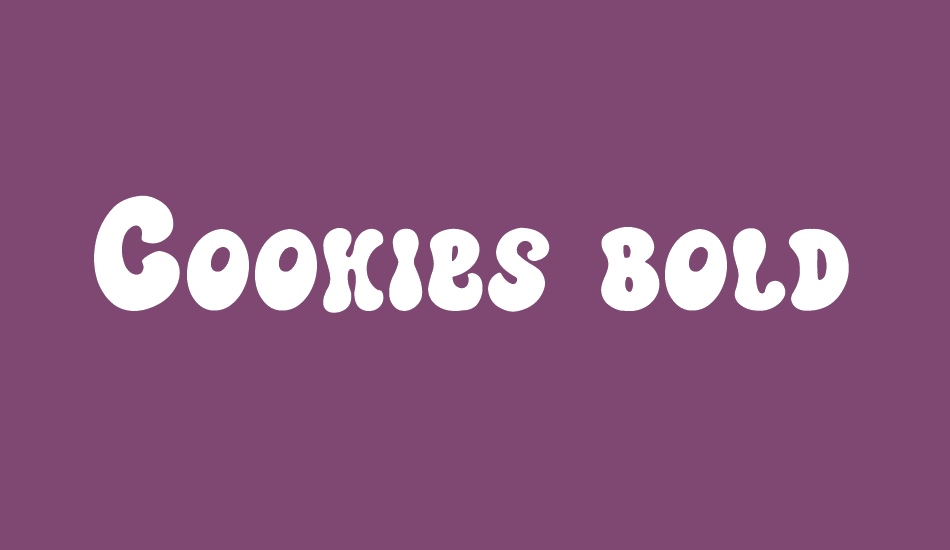 Cookies bold font big