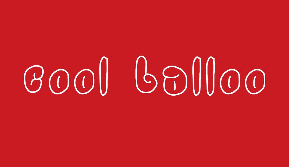 cool balloons font big