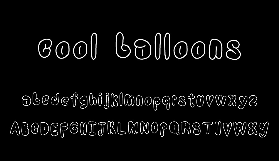 cool balloons font