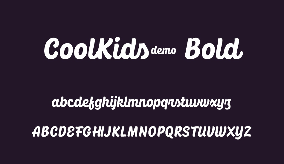 CoolKids-DEMO Bold font