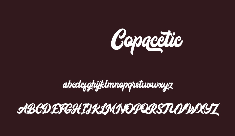 Copacetic font