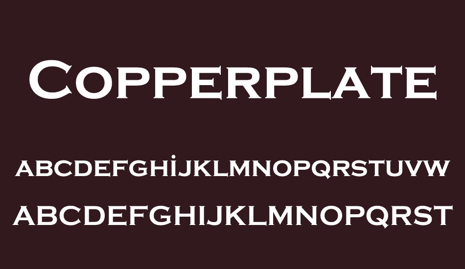 Copperplate font