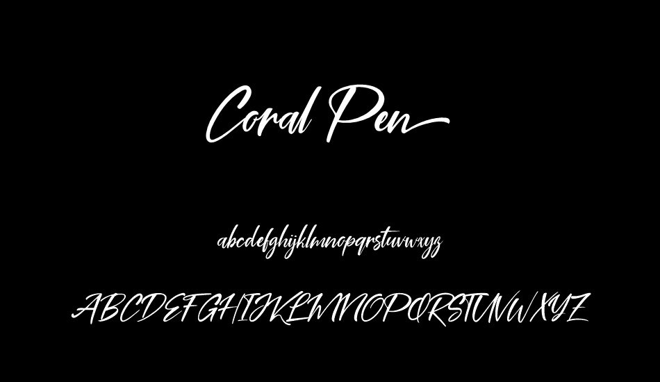 Coral Pen font