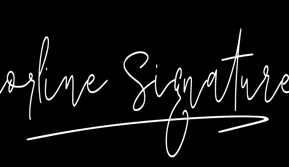 Corline Signature font big