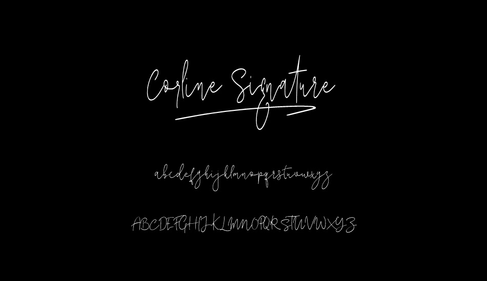 Corline Signature font