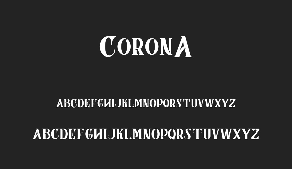 CoronA font