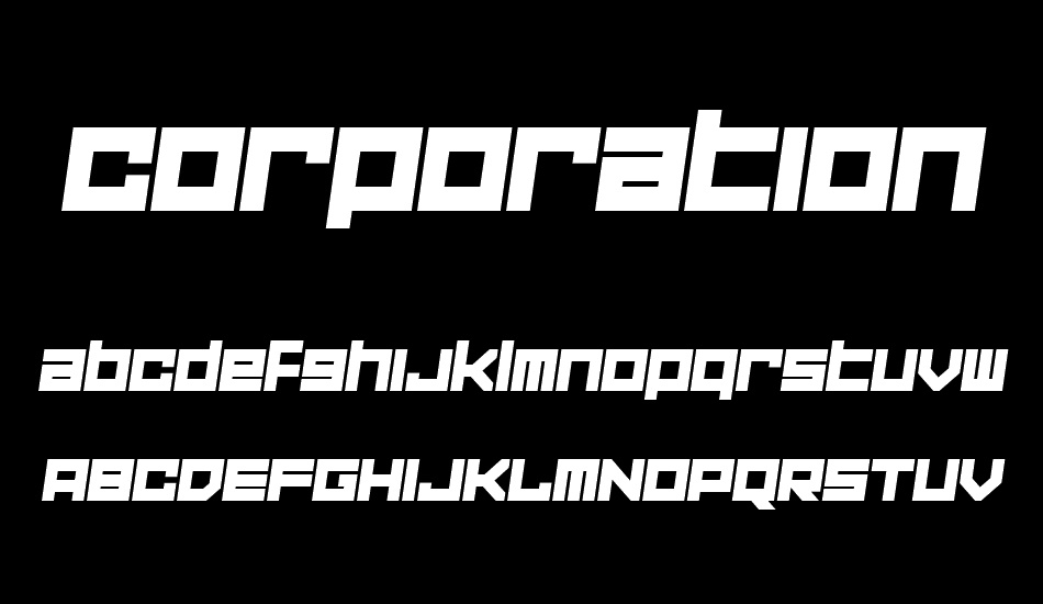 Corporation Games font