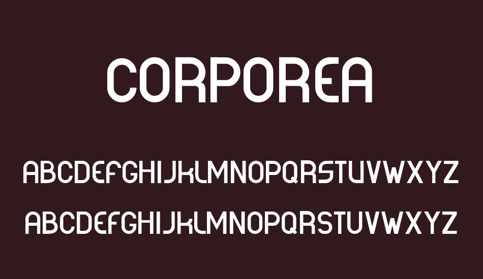 CORPOREA font