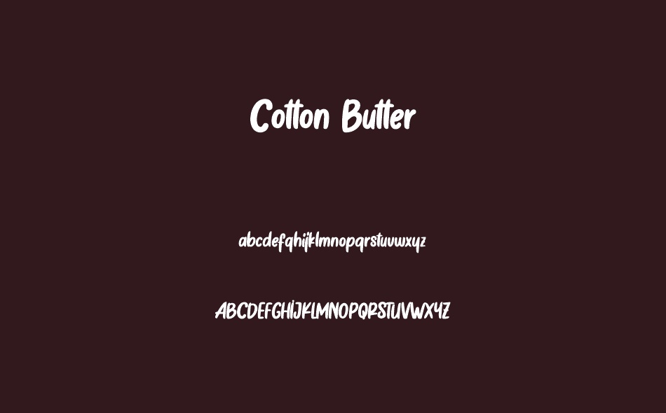 Cotton Butter font