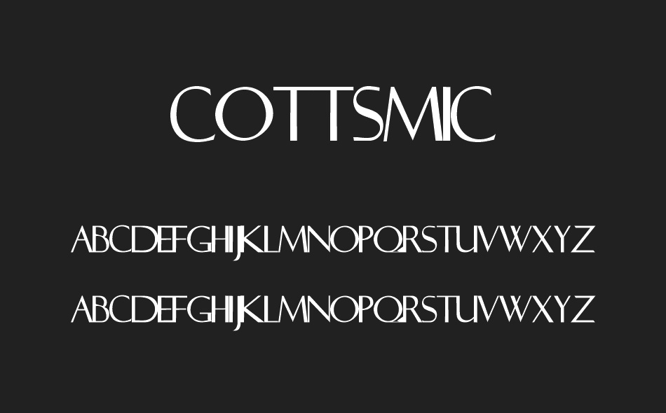 Cottsmic font