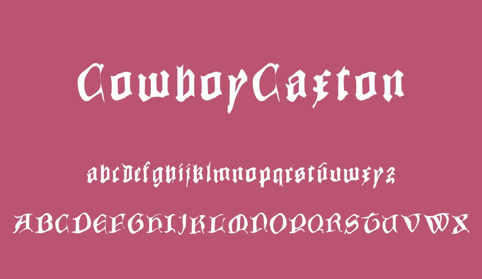 CowboyCaxton font