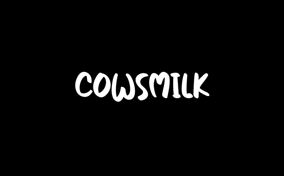 Cowsmilk font big