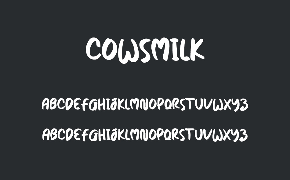 Cowsmilk font