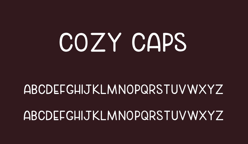 Cozy Caps font