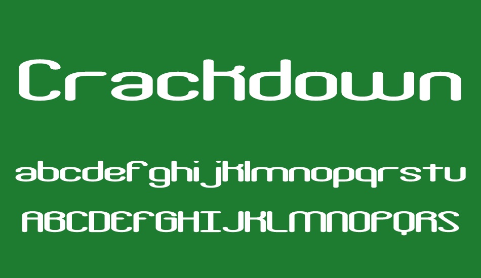 Crackdown R2 BRK font