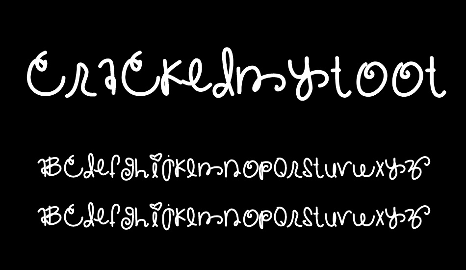 CrackedMyTooth font