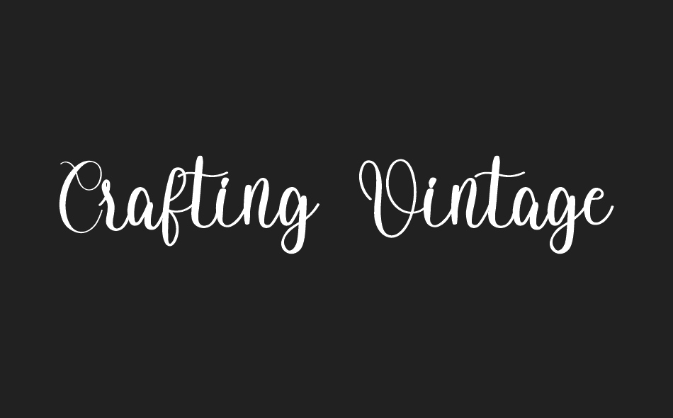 Crafting Vintage font big