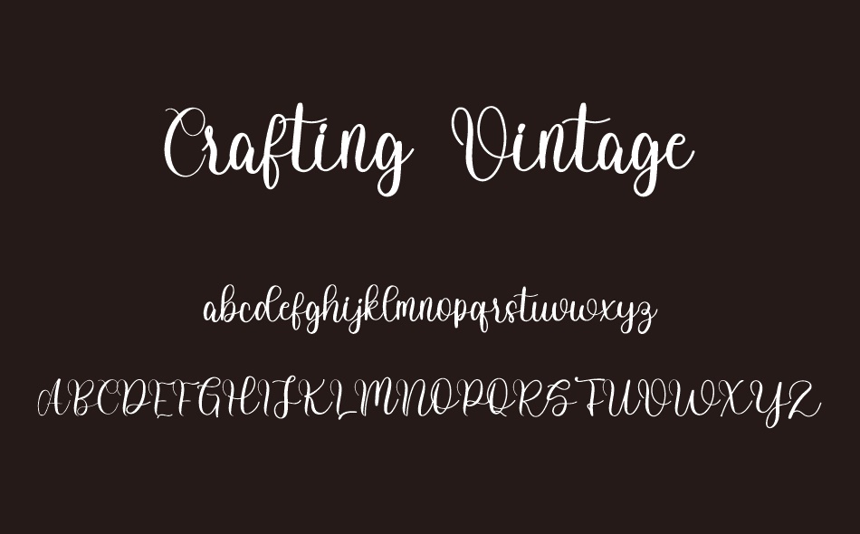 Crafting Vintage font