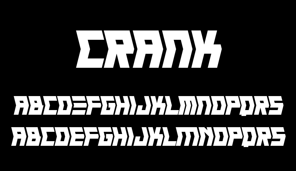 Crank font