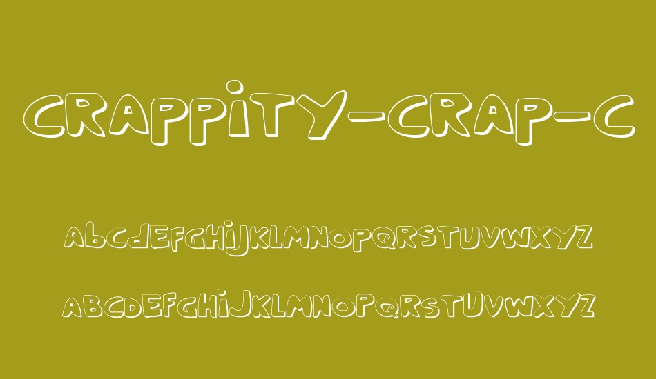 Crappity-Crap-Crap 3D font