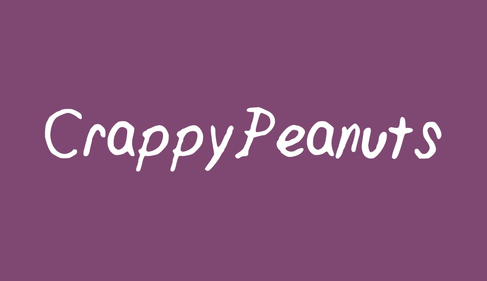 CrappyPeanuts font big