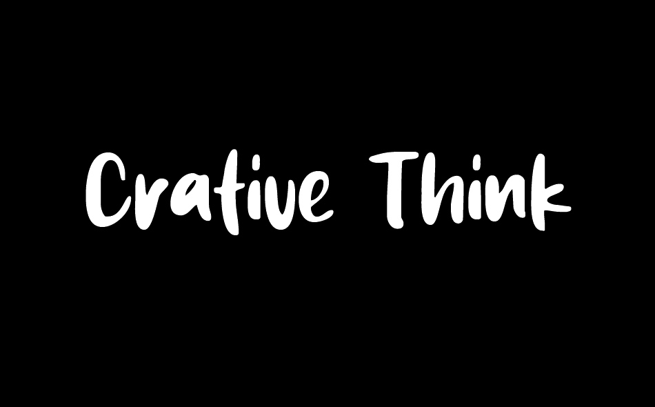 Crative Think font big