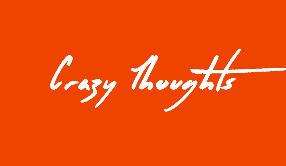 Crazy Thoughts font big