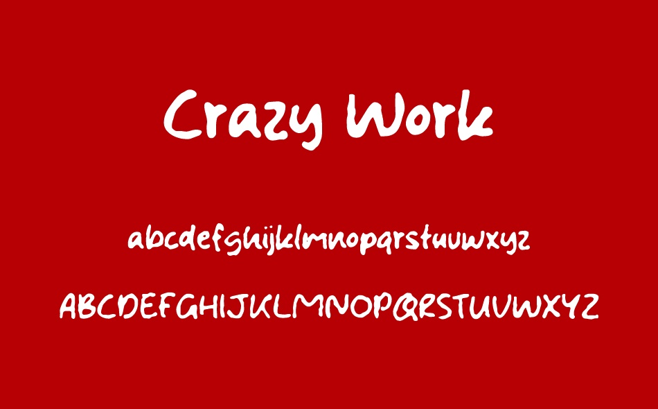 Crazy Work font