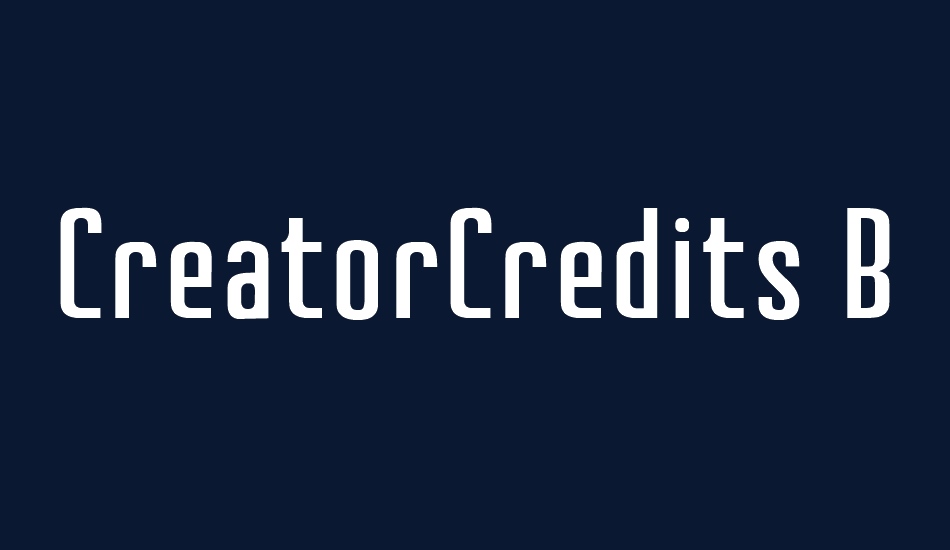 CreatorCredits BB font big