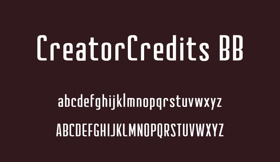 CreatorCredits BB font