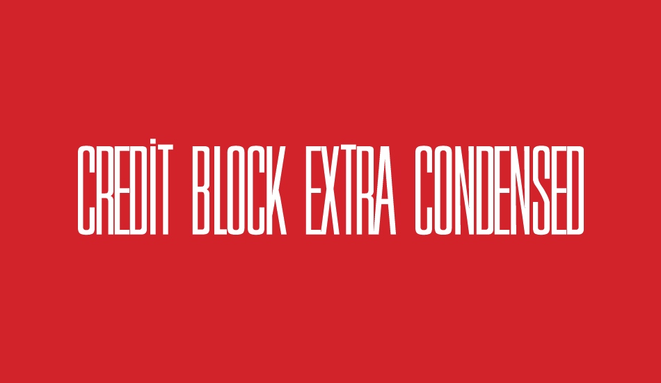 Credit Block Extra Condensed font big