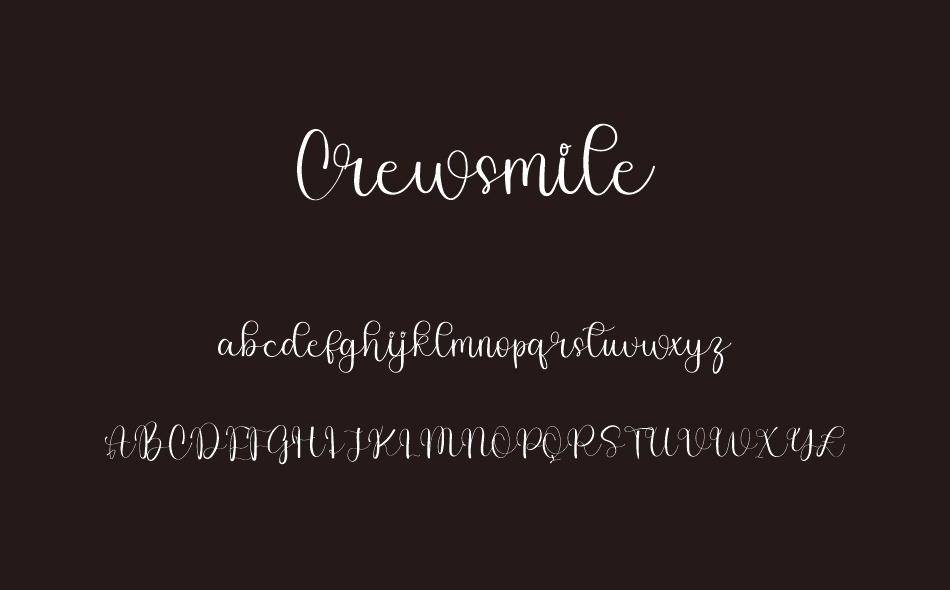 Crewsmile font