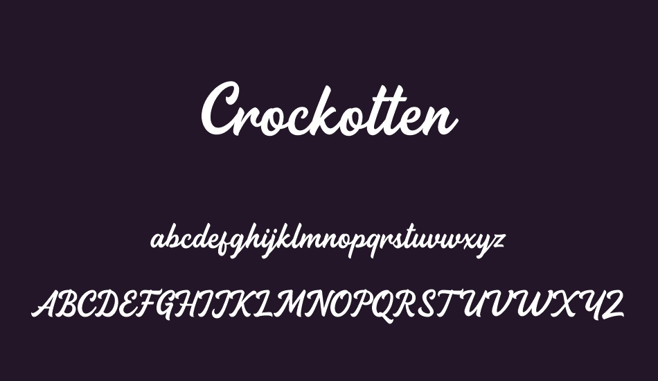 Crockotten Personal Use Only font