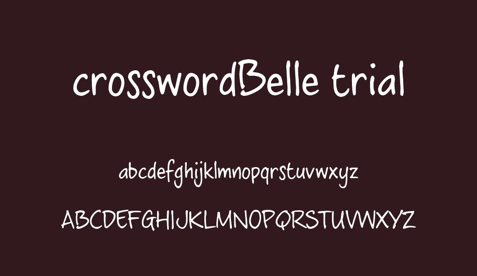 crosswordBelle trial font