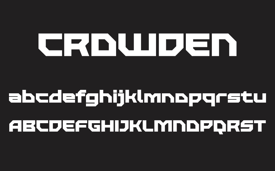 Crowden font