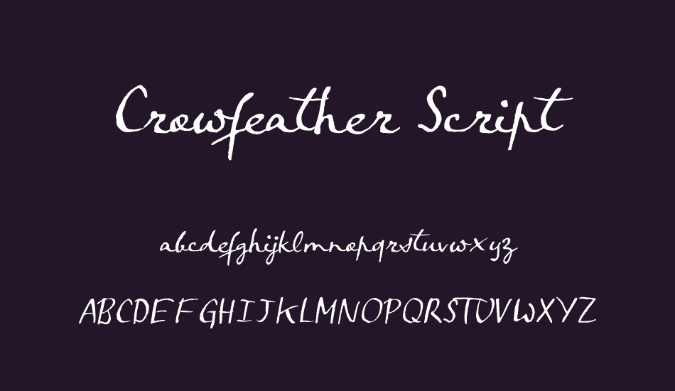 Crowfeather Script DEMO font