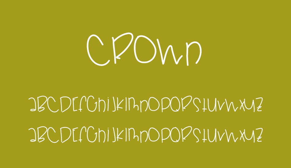 Crown font