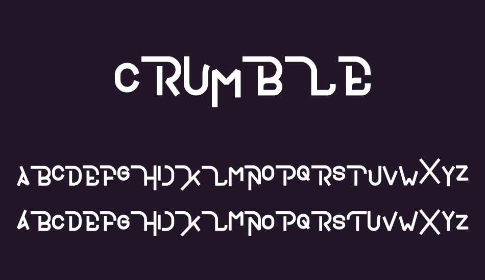 CRUmBLE font